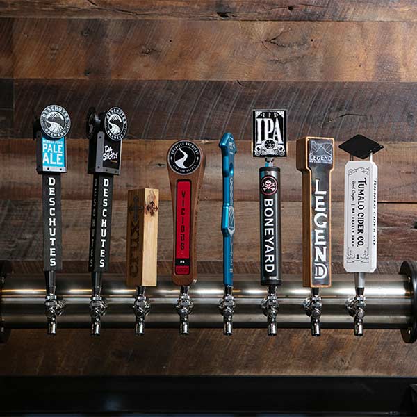 Beer and Cider Taps at the Waypoint Hotel.