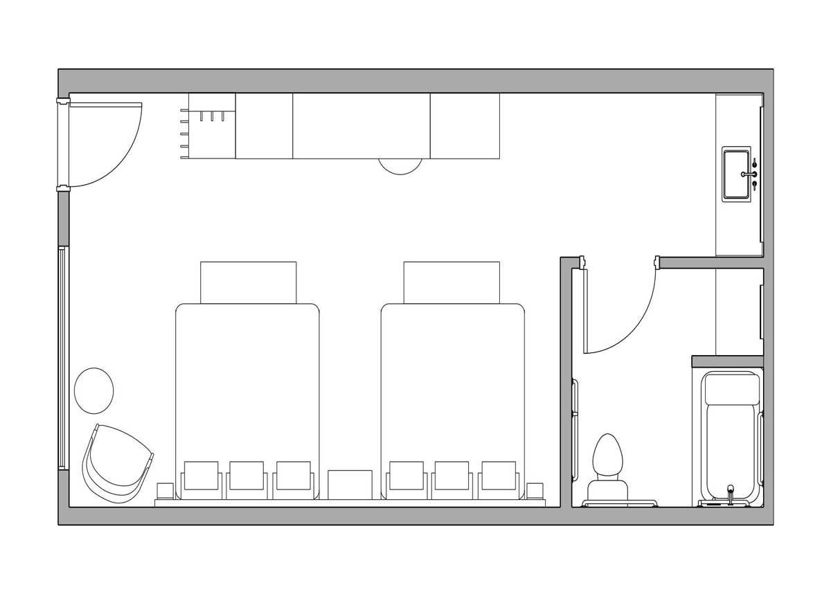 ADA-Double-King Floor Plan