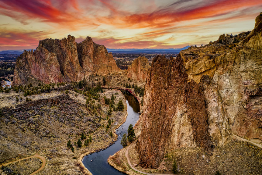 Smith Rock from above.
