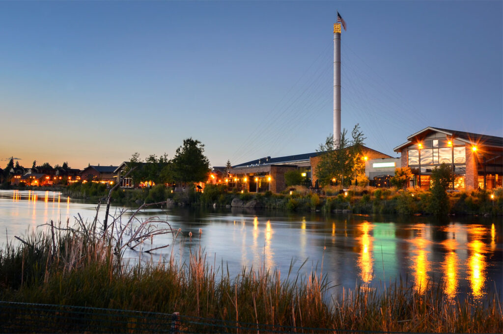 The Old Mill District in Bend, Oregon