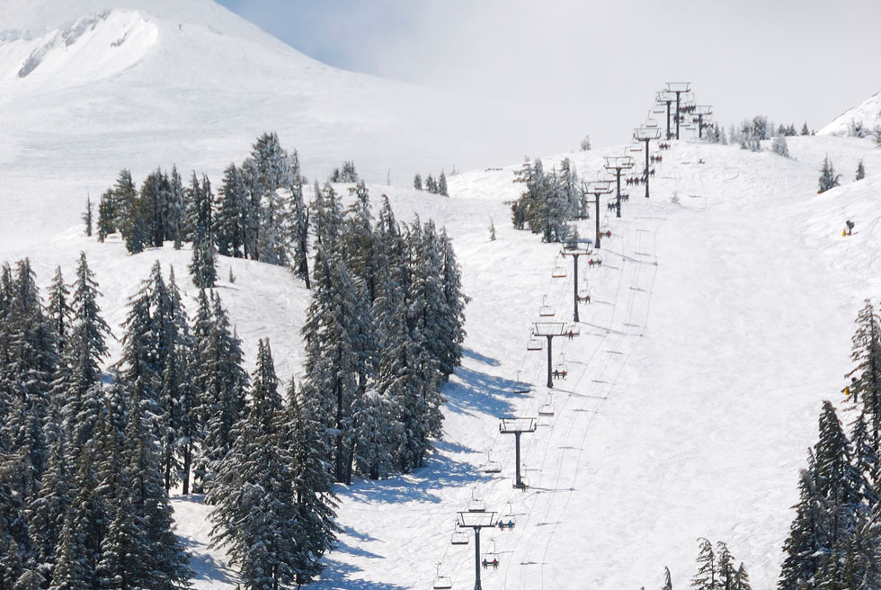 Mt. Bachelor ski winter in Bend, OR
