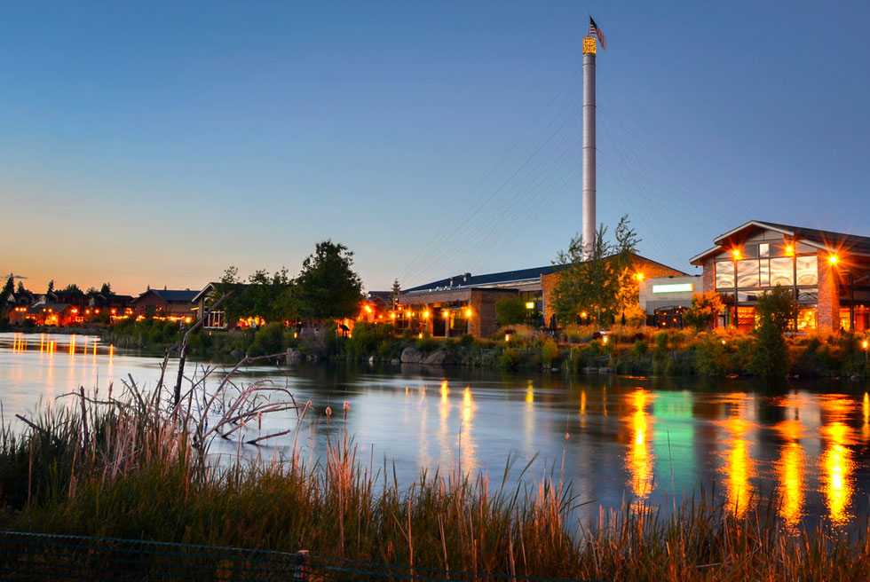 Shopping in the Old Mill District in Bend, OR