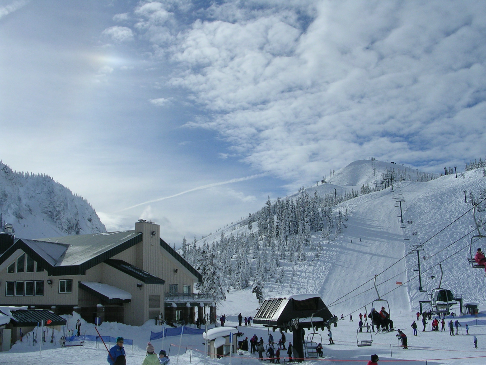 Landscape of snowy mountain